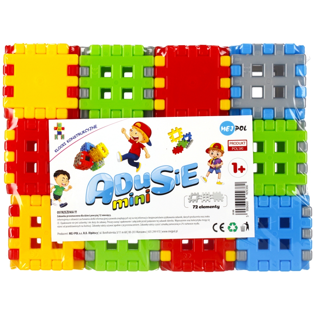 Klocki plastikowe wafle 72 elementy Adusie mini Czako