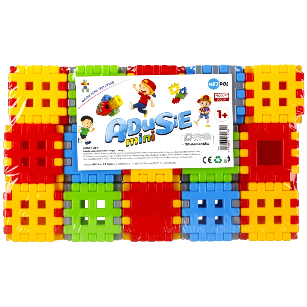 Klocki plastikowe wafle 90 elementów Adusie mini Czako