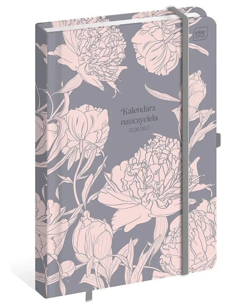 Kalendarz książkowy nauczyciela tygodniowy B5 2026/2027 Peony Interdruk