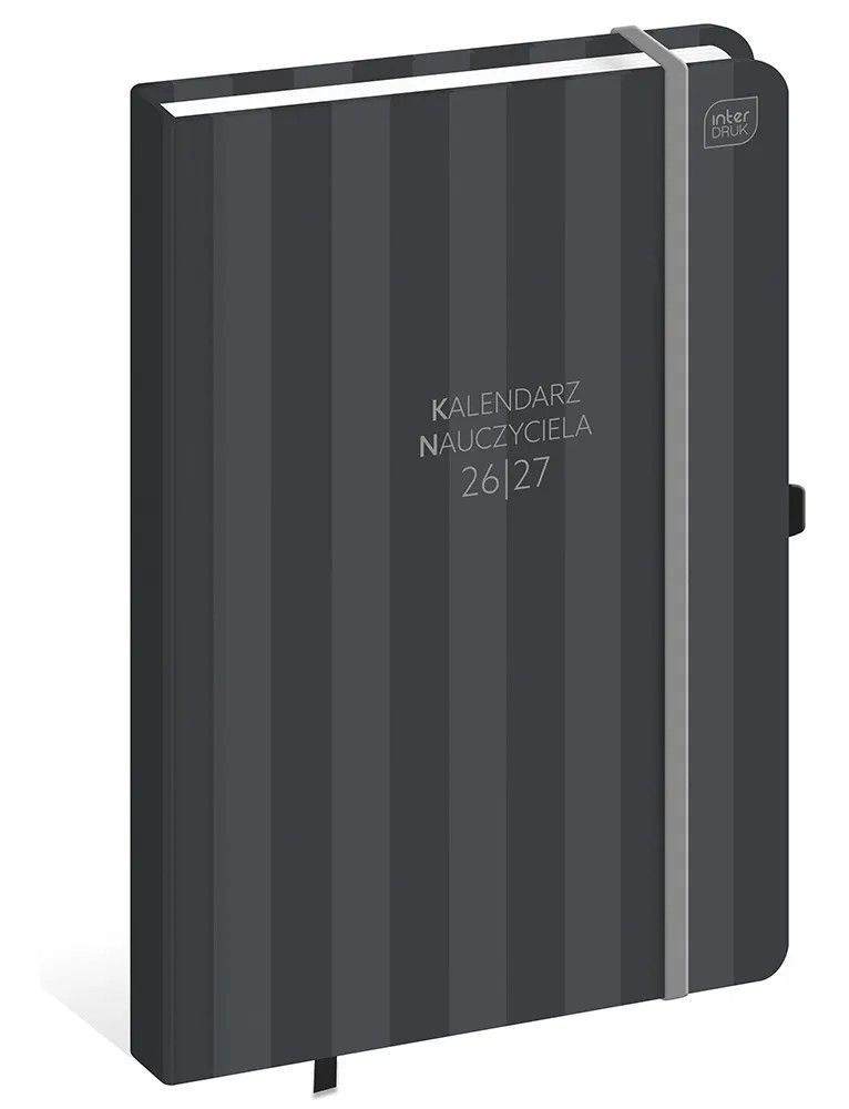 Kalendarz książkowy nauczyciela tygodniowy B5 2026/2027 Stripes Interdruk
