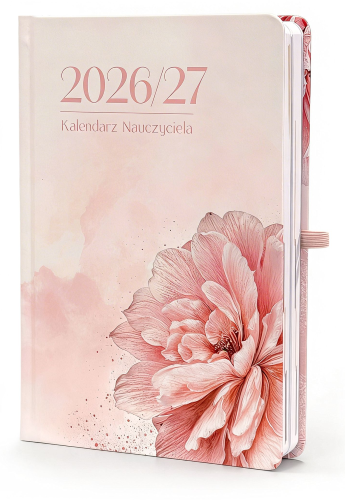 Kalendarz książkowy nauczyciela dzienny A5 2026/2027 Kwiat O-Press