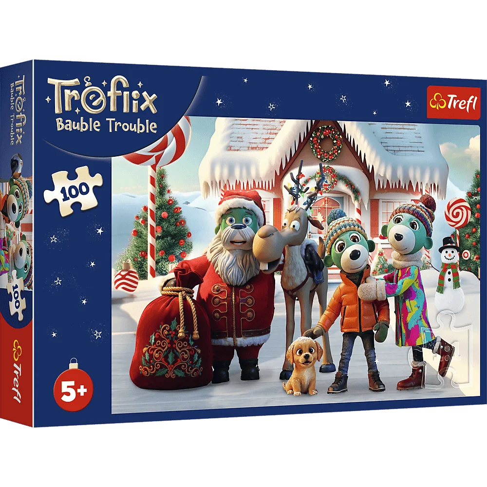 Puzzle 100 elementów świąteczny czas Treflików +5 Trefl
