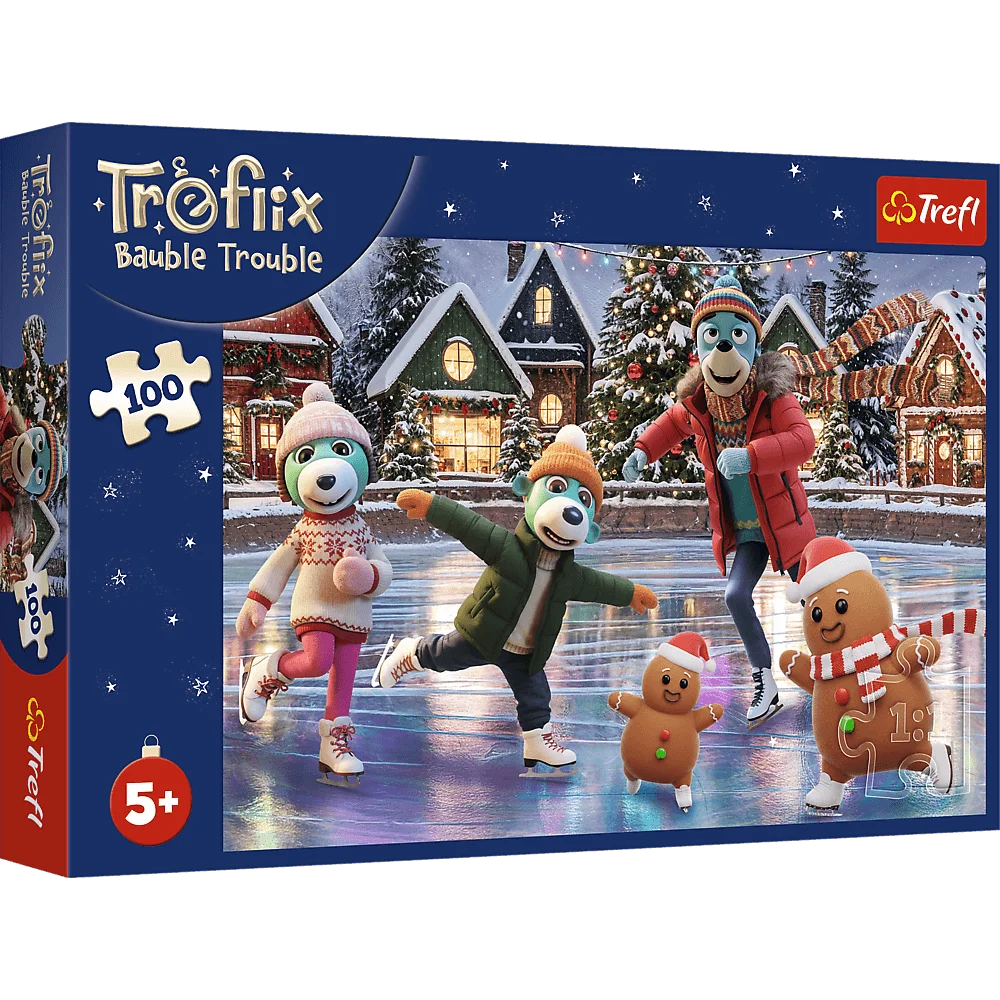 Puzzle 100 elementów Bert w bombkach Treflików +5 Trefl