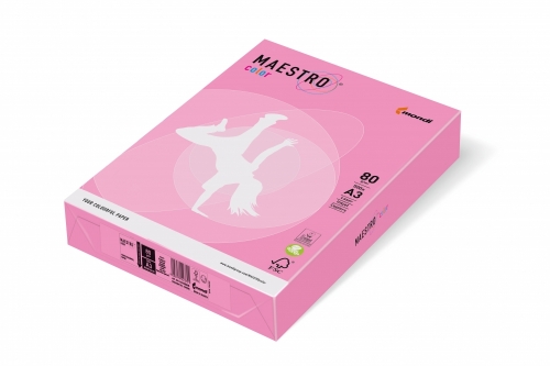 Papier ksero kolor różowy neon A4 80g 500ark. Maestro