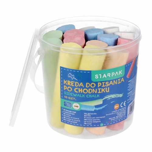 Kreda kolorowa chodnikowa jumbo 6 kolorów 15szt. Starpak