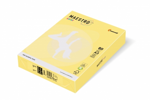 Papier ksero kolor żółty lemon A4 160g 250 ark. Maestro