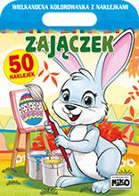 Wielkanocna kolorowanka z naklejkami zajączek A4/16str Niko