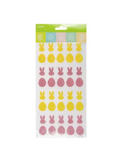 Naklejki wielkanocne brokatowe 40szt Arpex