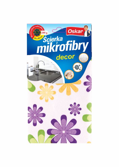 Ścierka mikrofibry deco 40x40cm Oskar