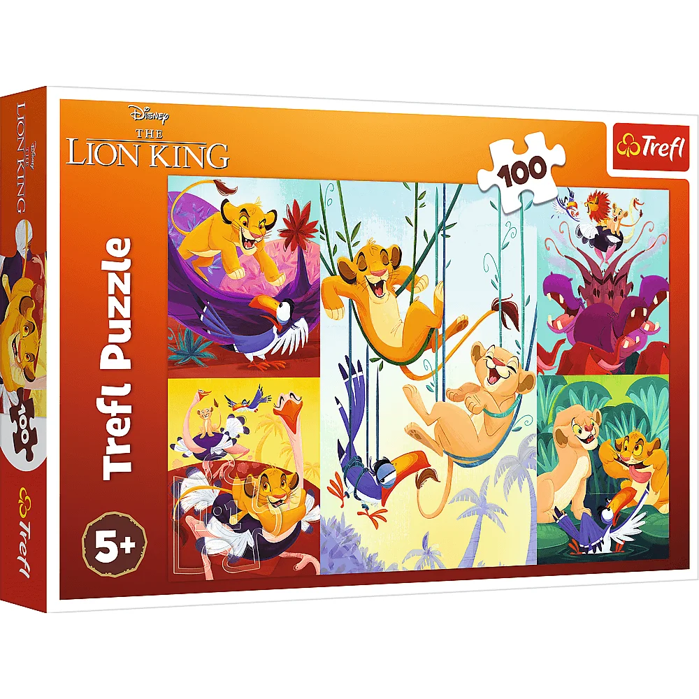 Puzzle 100 elementów król lew +5 Trefl 