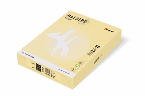 Papier ksero żółty pastelowy A4 80g 500ark.  Maestro