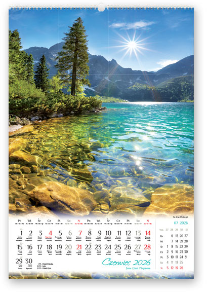 Kalendarz wieloplanszowy naścienny A3 32x47cm 2026 Polska magiczna Lucrum