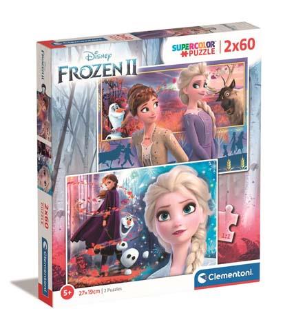 Puzzle 2x60 elementów Frozen +5 Clementoni