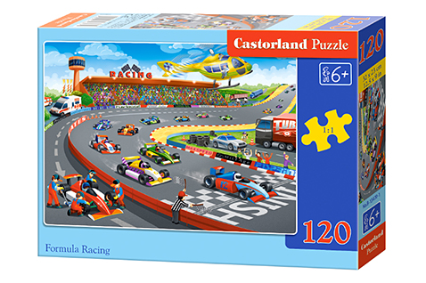 Puzzle 120 elementów Wyścigi +6 Castorland