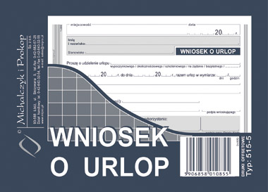 Wniosek o urlop A6/40 kart. M&P