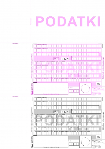 Polecenie przelewu Podatku A4/100kart. PapirusII