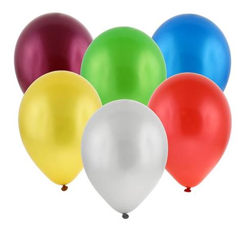 Balony metaliczne 25cm mix kolory 100szt. Godan