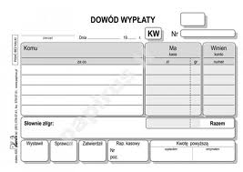 Dowód wypłaty wielokopia KW A6/100 kart. Papirus