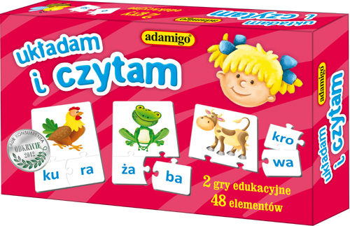 Puzzle układam i czytam 48 elem. +5 Adamigo