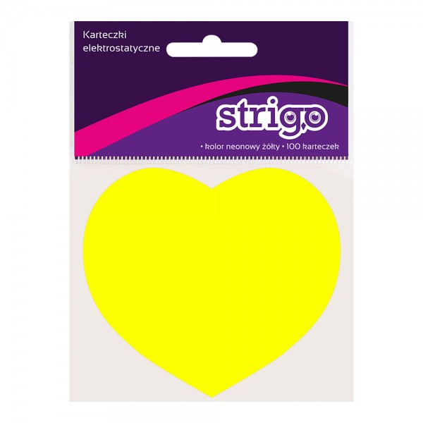 Notes samoprzylepny serce 70x60mm/100kart Strigo