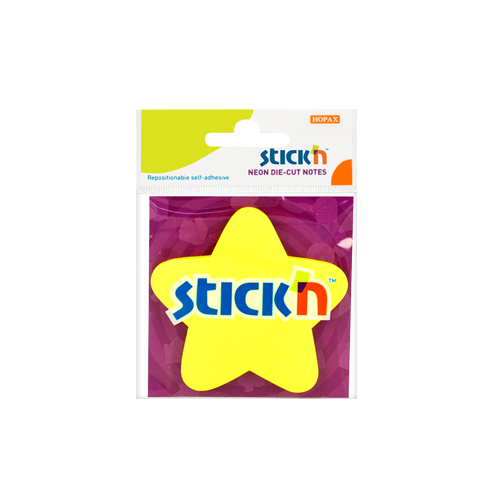 Notes samoprzylepny gwiazda 70x70/50kart Stick'n