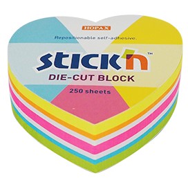 Notes samoprzylepny serce 64x67/250kart Stick'n