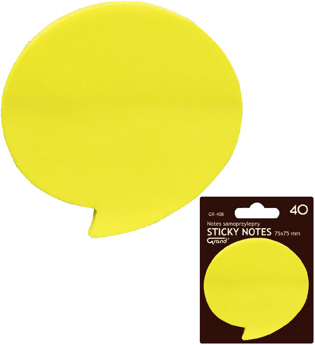 Notes samoprzylepny chmurka 75x75/40kart Grand