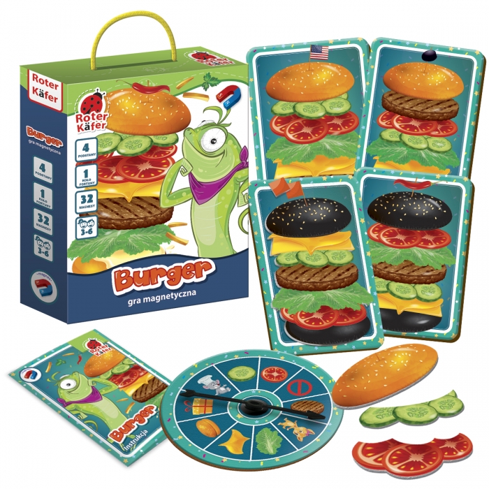 Gra edukacyjna magnetyczna Burger +3 Roter Kafer