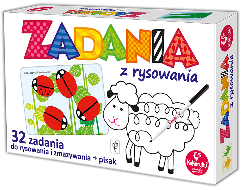 Gra edukacyjna zadania z rysowania +3 Kukuryku