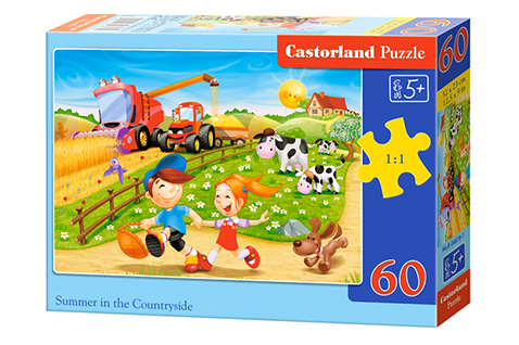 Puzzle 60 elementów Wakacje na wsi +5 Castorland
