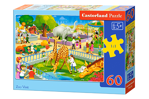 Puzzle 60 elementów Wizyta w ZOO +5 Castorland