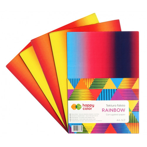 Tektura falista A4/5kart Rainbow Happy Color 