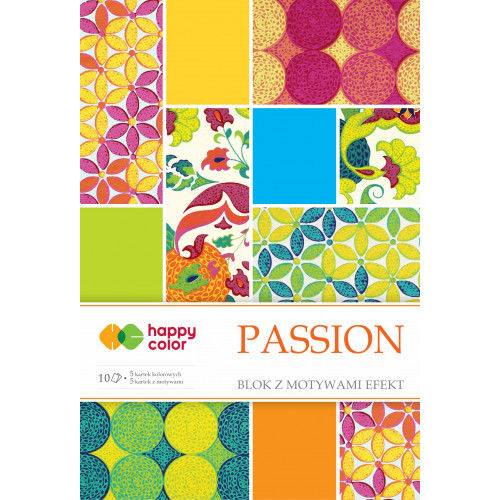 Blok techniczny kolorowy Effect Passion A4/10 kartek Happy Color