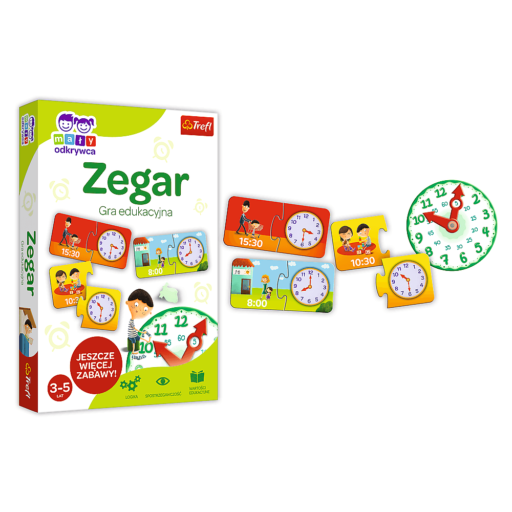 Gra edukacyjna Mały odkrywca Zegar +3 Trefl