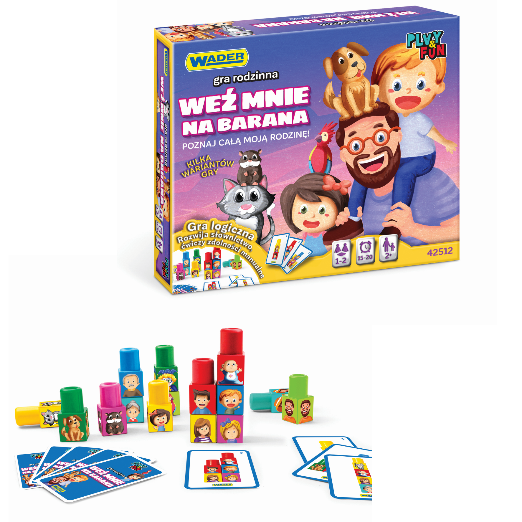 Gra rodzinna weź mnie na barana +2 Play&Fun Wader