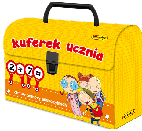 Kuferek ucznia zestaw pomocy edukacyjnych +6 Adamigo