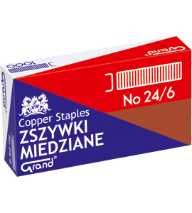 Zszywki miedziane 24/6 1000szt Grand