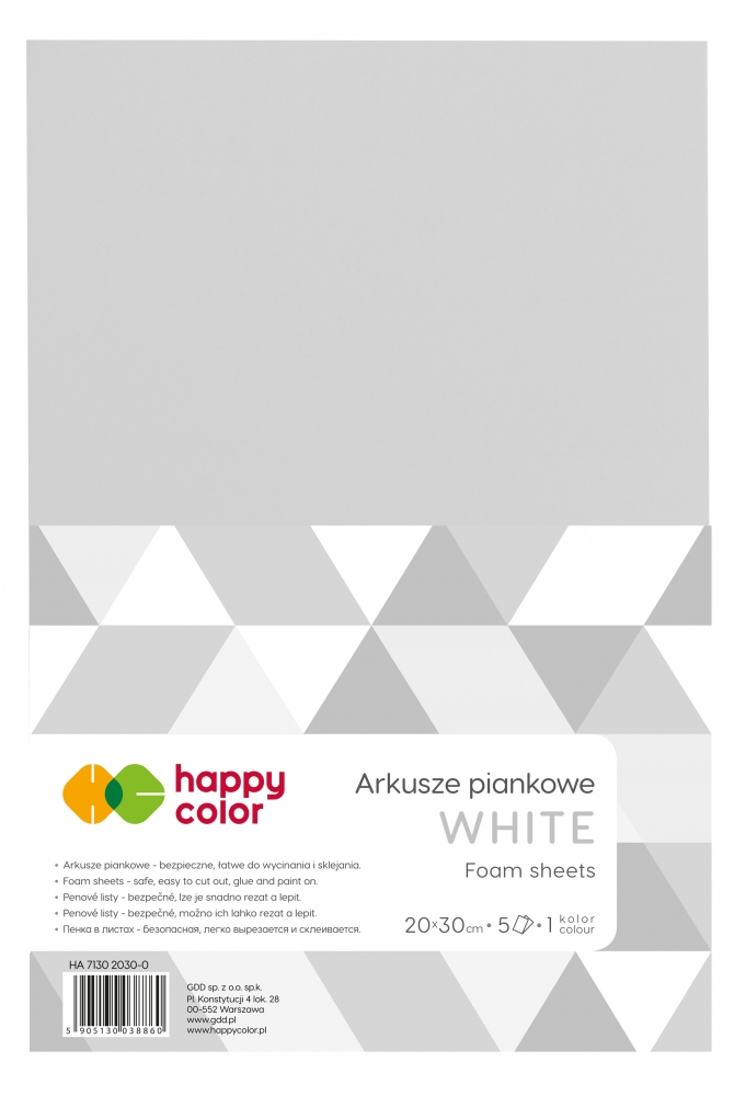 Pianka A4/5ark szara Happy Color 
