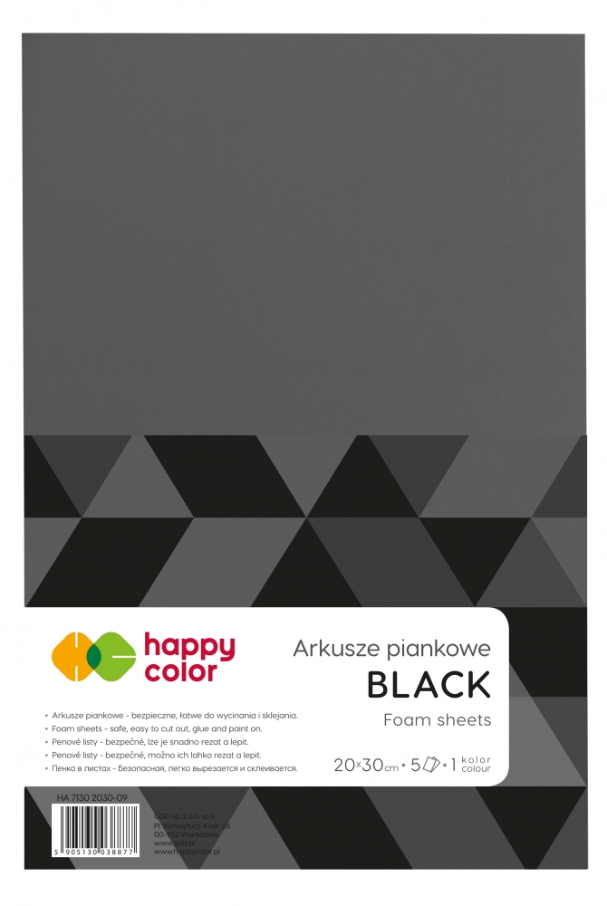 Pianka A4/5ark czarna Happy Color 