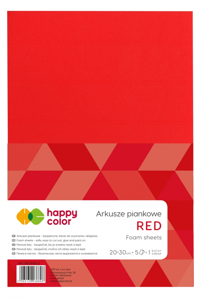Pianka A4/5ark czerwona Happy Color 