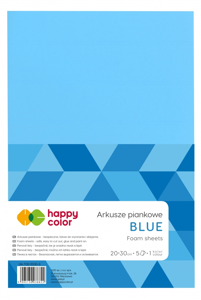 Pianka A4/5ark niebieska Happy Color 