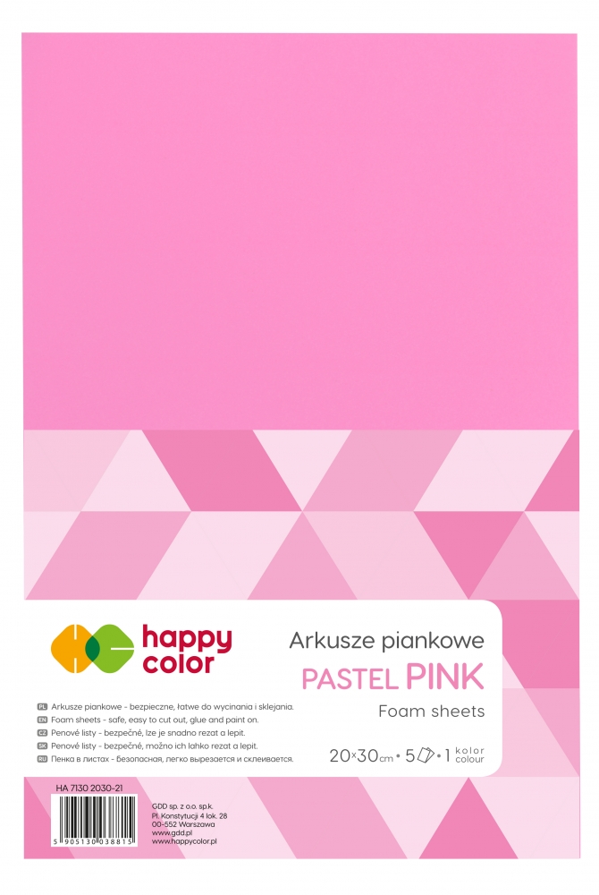 Pianka A4/5ark różowa Happy Color 