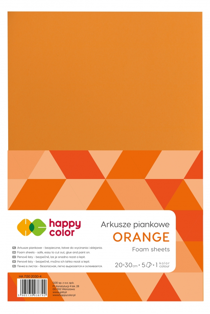 Pianka A4/5ark pomarańczowa Happy Color 