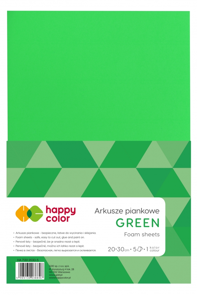 Pianka A4/5ark zielona Happy Color 