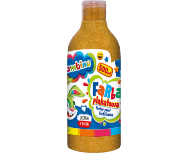 Farba plakatowa 500ml złota Bambino