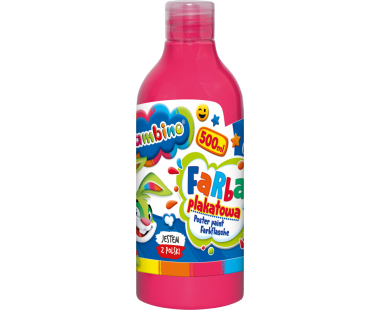 Farba plakatowa 500ml różowa Bambino