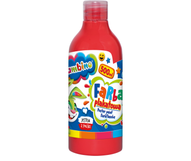 Farba plakatowa 500ml czerwona Bambino