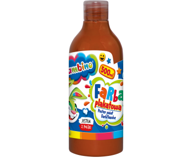 Farba plakatowa 500ml brązowa Bambino