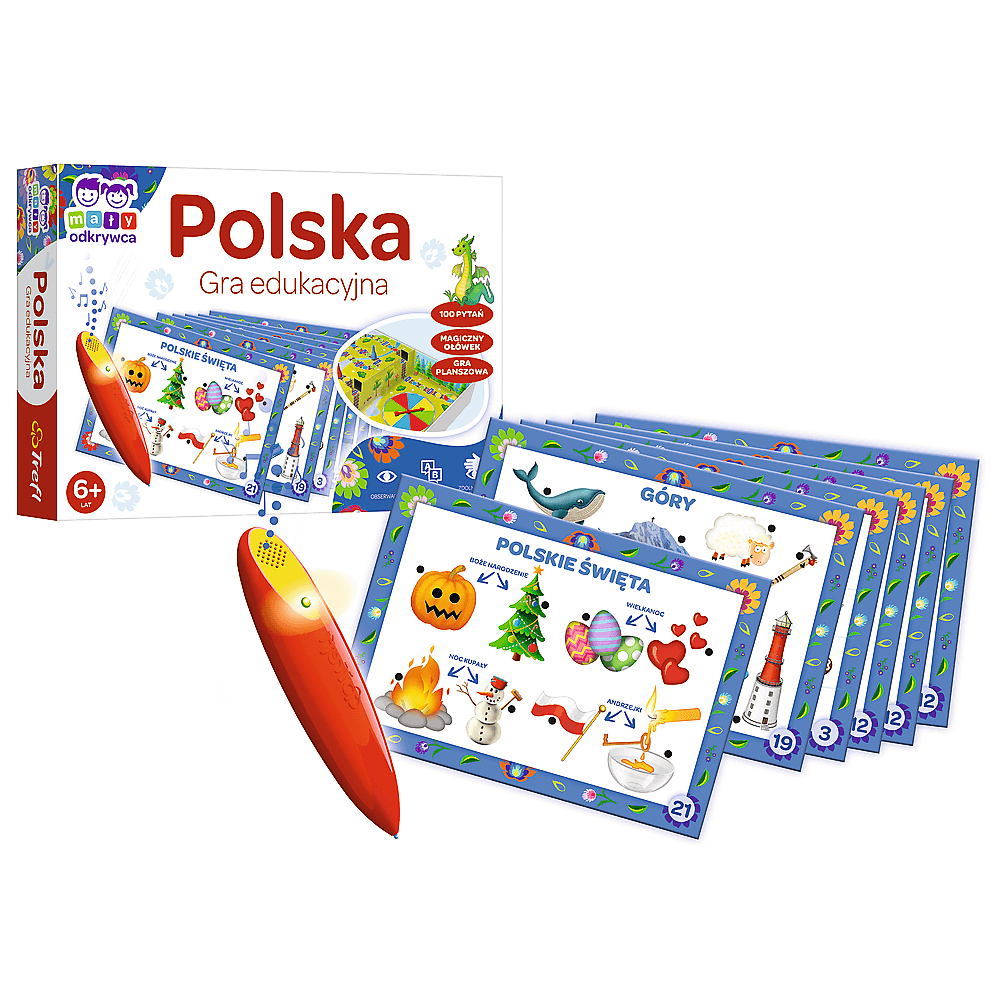 Gra edukacyjna Mały odkrywca magiczny ołówek Polska +6 Trefl