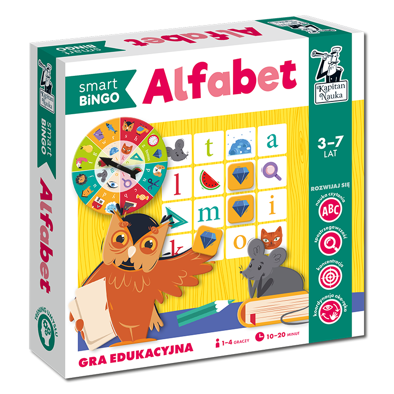  Gra edukacyjna Alfabet Smart Bingo Kapitan Nauka +3 Edgard